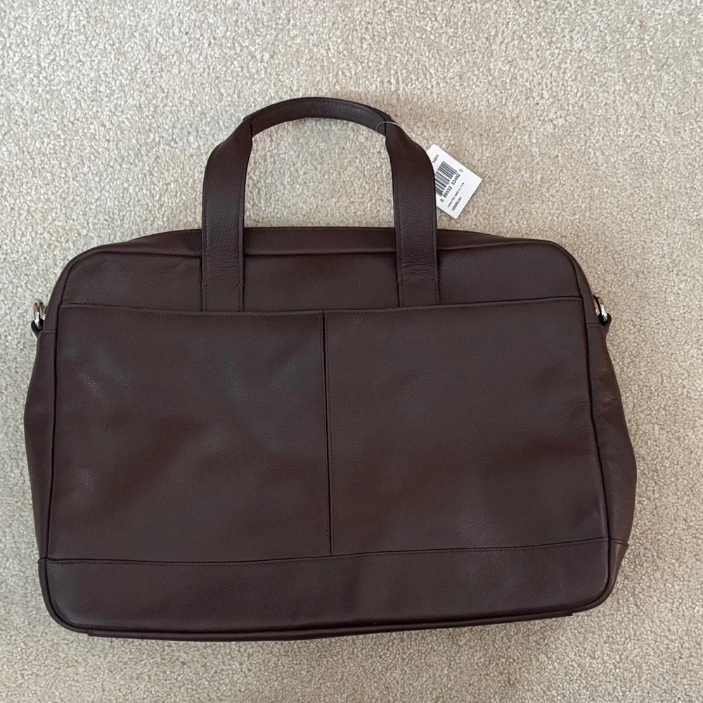 Coach Men's Dark Brown Leather Briefcase